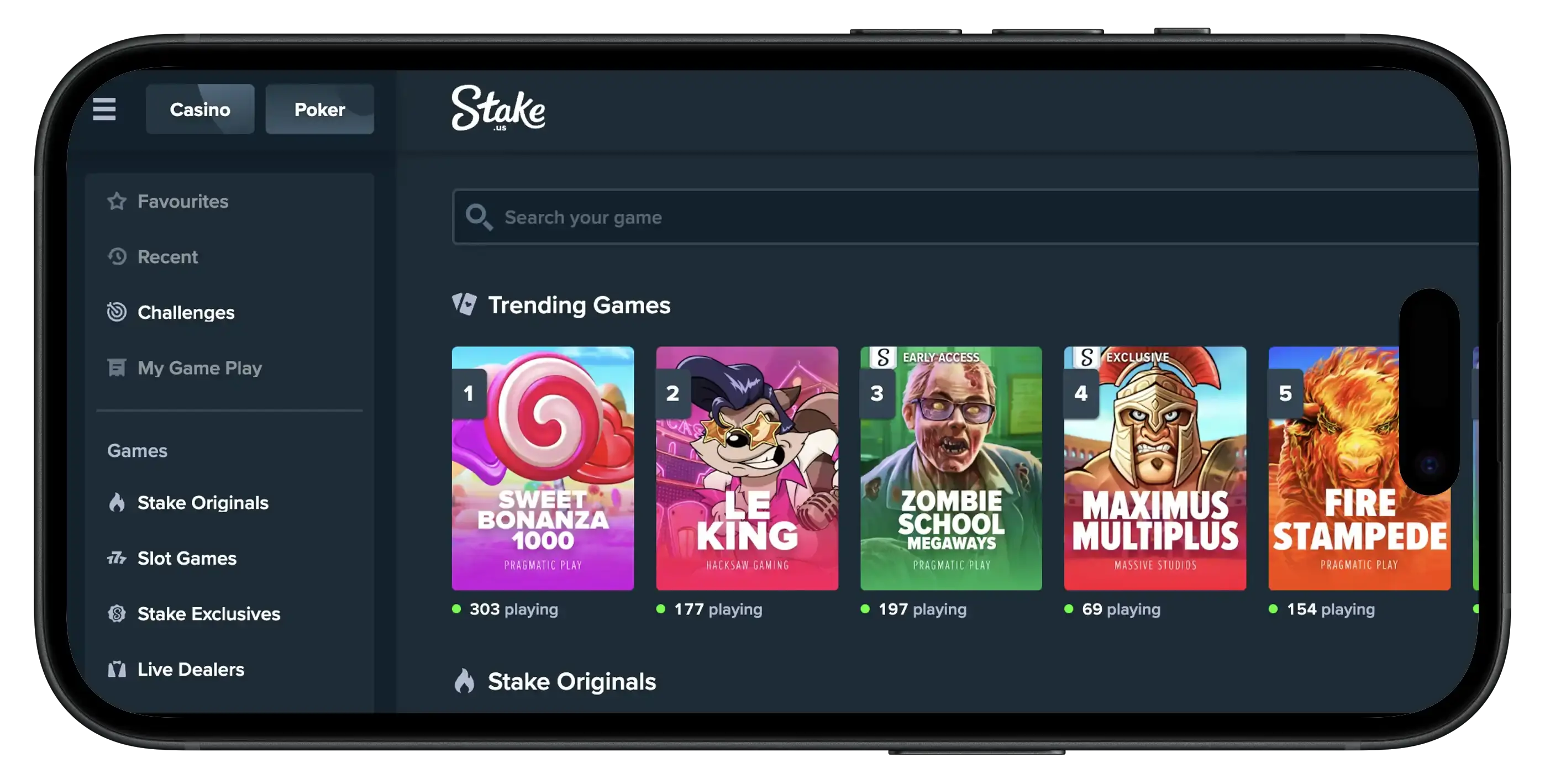 Chat de l'assistance Stake ouvert sur téléphone